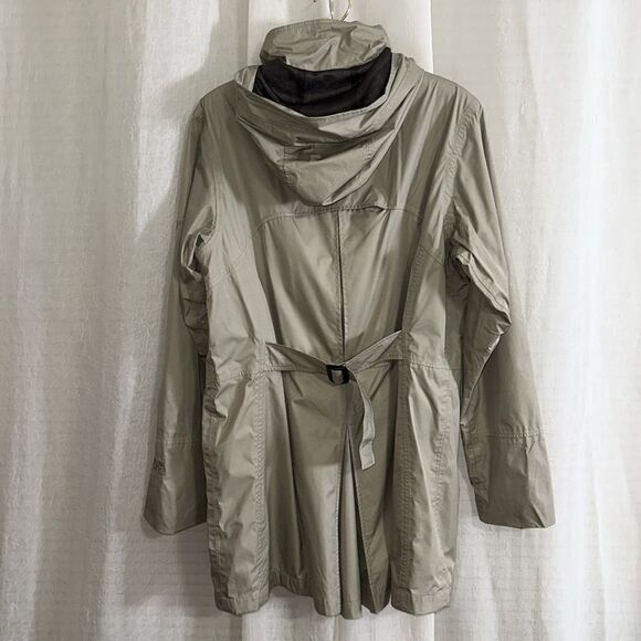 EMS L System Three Tan Lightweight Hooded Full Zip Rain Jacket - Picture 2 of 16